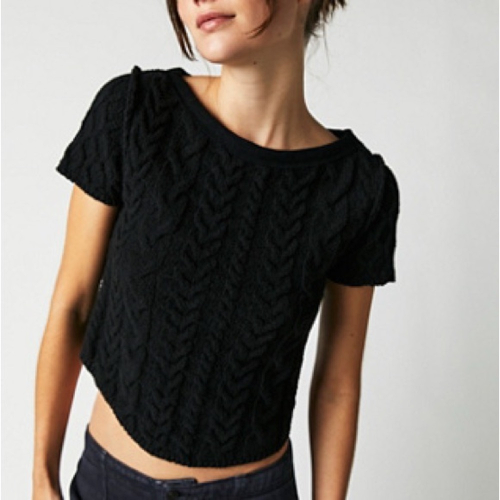 Free People black tee (Baby Cable style)
